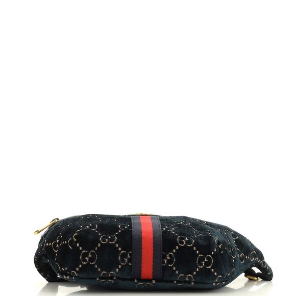 Gucci Ophidia Zip Belt Bag GG Velvet Blue - Picture 4 of 6